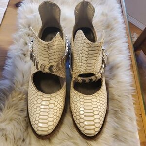 Freebird by Steven Cream Ankle Boots